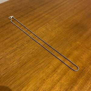 David Yurman 18 inch 1.7mm silver box chain (never used) AUTHENTIC